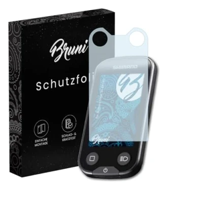 Abbildung von Bruni Schutzfolie kompatibel mit Shimano Steps SC E6100 Folie, glasklare Displayschutzfolie (2X)