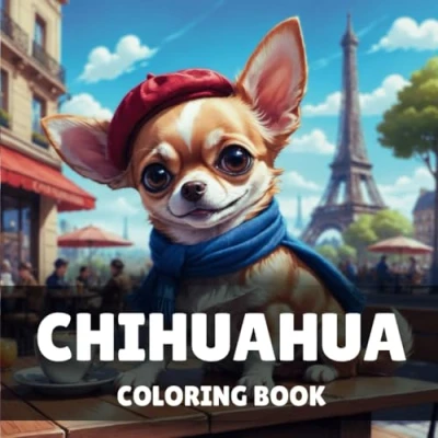 Abbildung von Chihuahua Coloring Book: 40 Easy and Fun Cute Dog Book For Kids &amp; Adults, Perfect Lovers