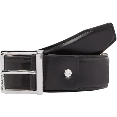 Abbildung von Calvin Klein Sleek Square Gürtel, Herren, Größe: 115, Black smooth