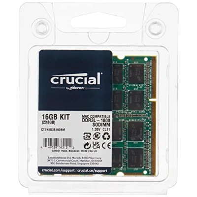 Abbildung von Crucial RAM CT2K8G3S160BM 16GB Kit (2x8GB) DDR3 1600 MHz CL11 Speicher für Mac