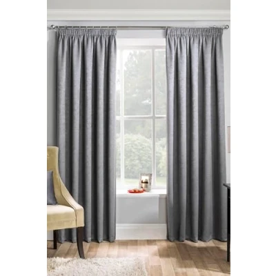 Abbildung von Mattrixx Vorhänge mit passendem Kissenbezug, Thermo Gewebe, Bleistiftfalten, 10 Größen erhältlich, Blaugrün / Grau Latte Traube Orange, Matrix Grey, 66&quot;Wide x 90&quot;Drop 168cm 229cm