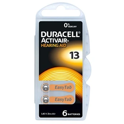 Abbildung von Hörgerätebatterien Duracell Activair 1 Pack á 6 Stück (Duracell Nr. 13)