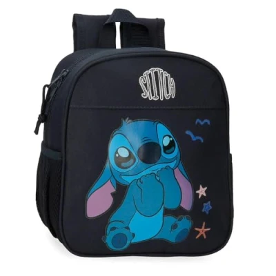 Abbildung von Disney Joumma Stitch Excited Vorschulrucksack, Schwarz, 21 x 25 10 cm, Polyester, 5,25 l, Talla única, Vorschulrucksack