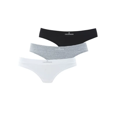 Abbildung von Copenhagen Studios 3 PACK String, Damen, Größe: Medium, Black/white/mottled grey