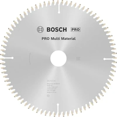 Abbildung von Bosch 1x PRO Multi Material Kreissägeblatt für Kabel Kapp‑ und Gehrungssägen (für Aluminium, Kunststoff, Ø mm, Professional Zubehör Kapp Gehrungskreissäge)