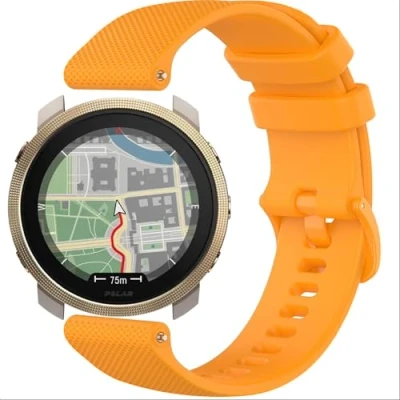Abbildung von GIOPUEY Armband Kompatibel mit Polar Vantage M3, Weiches Silikon [Verschleißfest] [Atmungsaktiv] Ersatzarmband Yellow