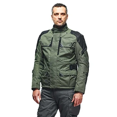 Abbildung von Dainese Ladakh 3L D Dry Jacket, Wasserdichte Motorrad Tourenjacke, Schulter Und Ellbogenprotektoren, 4 Jahreszeiten, Herren Motorradjacke, Militärgrün/Schwarz, 50