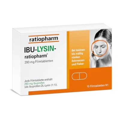 Abbildung von Ibu lysin ratiopharm 293 mg Filmtablette 10 St