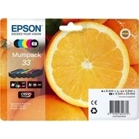 Abbildung von Multi pack! Epson 33 BK C M Y tintenpatrone 24,4ml C13T33374011 original