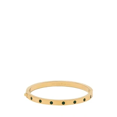 Abbildung von Kate Spade New York Armreif mit Scharnier und Stein, aus Metall, smaragdgrün