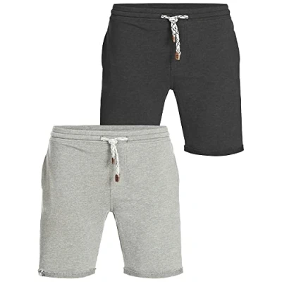 Abbildung von Indicode Jeans 2 PACK EDDY Shorts, Herren, Größe: XXL, Black lt grey