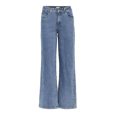 Abbildung von Object Objmarina MW NOOS Jeans Relaxed Fit, Damen, Größe: Large, Medium blue denim
