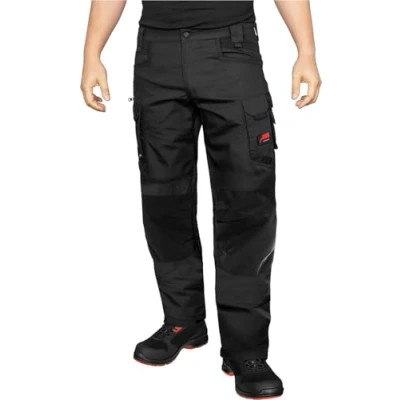 Abbildung von ACE Constructor Herren Arbeitshose lang Männer Arbeitshosen mit Stretch Bund, Cargo &amp; Kniepolster Taschen Schwarz 54