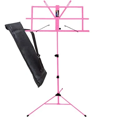 Abbildung von keepdrum MUS2 PK Notenpult Notenstaender Rosa Pink kindgerecht + Tragetasche