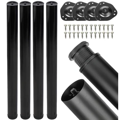 Abbildung von STOLMET 4X Tischbeine Höhenverstellbar Metall Schreibtischbeine 710 mm Schwarz