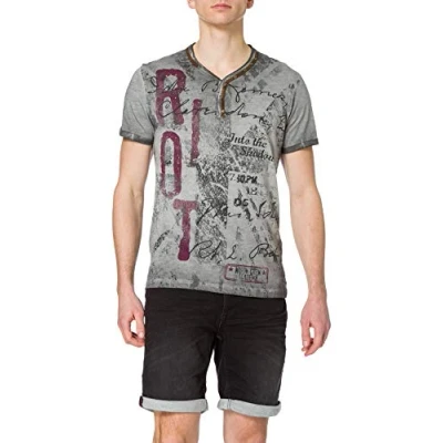 Abbildung von KEY LARGO Herren MT RIOT T Shirt, Silver (1107), M