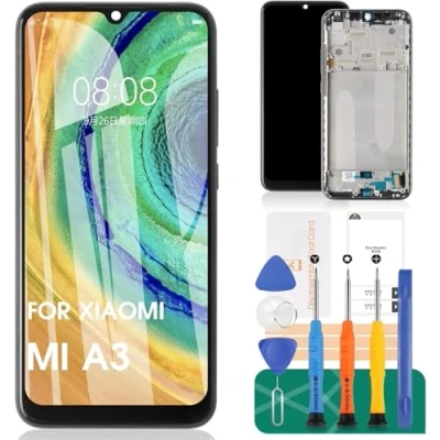 Abbildung von TFT Ersatz LCD Bildschirm für Xiaomi MI A3, CC9e, Display A3 M1906F9SH, M1906F9SI Touchscreen Digitizer, Montage Reparatur Sets mit Rahmen (schwarz)