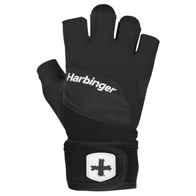 Abbildung von Harbinger Training Grip Wristwrap 2.0 Handschuhe für Gewichtheber, Unisex, Schwarz, X Large