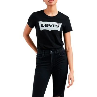 Abbildung von Levi&#039;s THE Perfect TEE Tshirt print, Damen, Größe: Small, Black