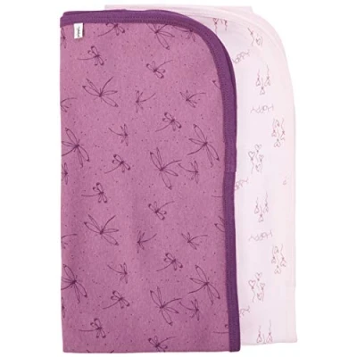 Abbildung von PIPPI Unisex Baby 2er Pack Decke für Wickeln, Spielen und Schutz geeignet Badebekleidungsset, Mehrfarbig (Deep Purple 655), (Herstellergröße:70X70)