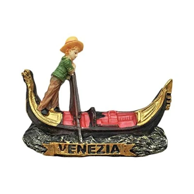 Abbildung von Venedig Venezia Italien Kühlschrankmagnet 3D Gondel Reiseaufkleber Souvenirs, Harz Home &amp; Kitchen Dekoration, aus China