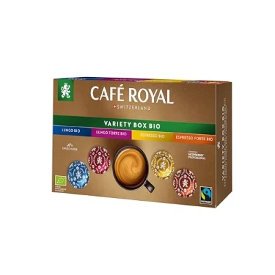 Abbildung von Café Royal Professional Pads Variety Box Bio 40 Capsules Kompatibel mit Nespresso®* Maschine Intensität divers Fairtrade zertifiziert
