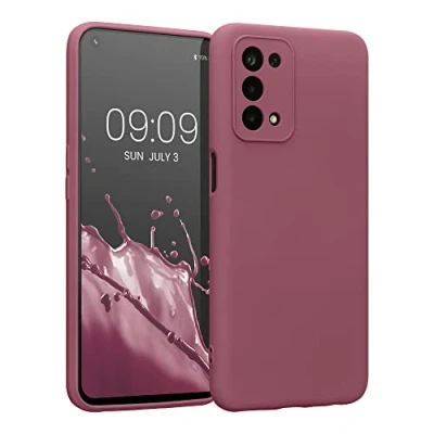 Abbildung von kwmobile Slim Case kompatibel mit Oppo A74 (5G) / A54 Hülle Handyhülle aus Silikon in Dark Rose