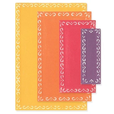 Abbildung von Sizzix Framelits Stanzschablonen Set, Deko Rechtecke, von Stacey Park, Grau 6