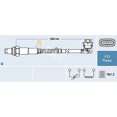 Abbildung von FAE 66072 Parksensoren innen, außen, hinten Ultraschallsensor VOLKSWAGEN: Golf 7 Schrägheck, Passat B8 Variant, Crafter Kastenwagen
