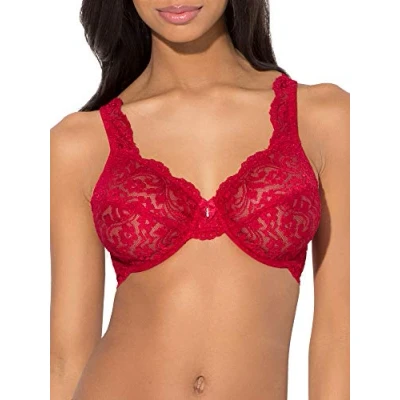 Abbildung von Smart &amp; Sexy Damen Signature Lace Unlined Underwire Bra BH, Nein Rot, 85E