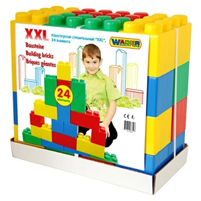 Abbildung von WADER QUALITY TOYS Spielbausteine Bausteine Bausteinblock XXL 24 Stück 12M+, (24 St)