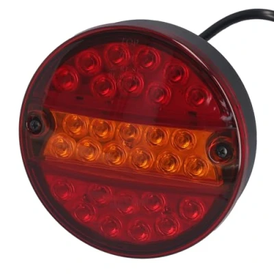 Abbildung von SAMETRUCK LED Rückleuchte Heckleuchte Rücklicht Rund 140mmØ LKW PKW Anhänger 12V 24V
