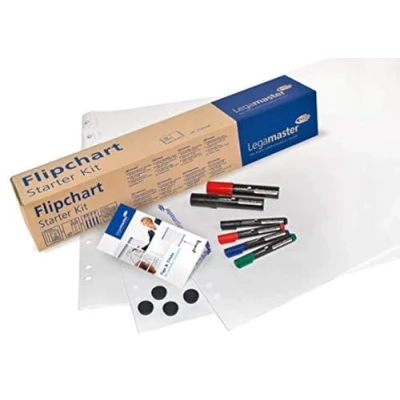 Abbildung von Legamaster 7 124900 Flipchart Starter Kit, Zubehörset mit Flipchartpapier, Markern und Magneten