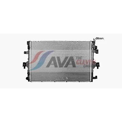 Abbildung von PRASCO VN2436 Kühler, Motorkühlung Aluminium 710 471 26 Kühlrippen gelötet VOLKSWAGEN: Transporter 6 Bus, Multivan 6, Kastenwagen