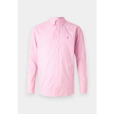 Abbildung von Tommy Hilfiger Herren Hemd Flex Poplin Solid Regular Fit, Rosa (Classic Pink), M