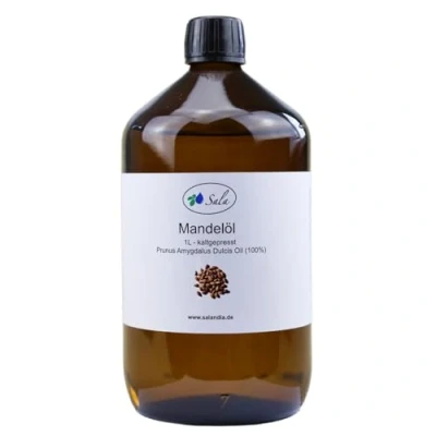 Abbildung von Sala Mandelöl kaltgepresst konv. Prunus Dulcis (1 L Glasflasche)