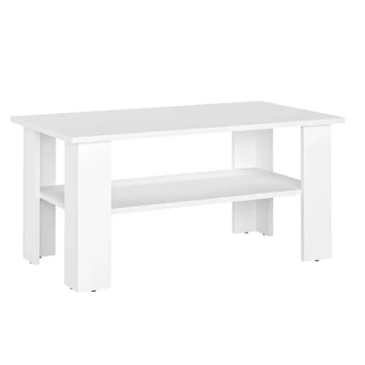 Abbildung von KOMTO Couchtisch Wohnzimmertisch Modern Holz Coffee Table Tisch (Wohnzimmer Beistelltisch Sofatisch Kaffeetisch, Spanplatte, Vienna 90x50x43 cm)