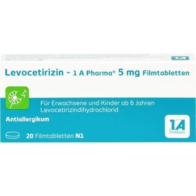 Abbildung von 1A PHARMA LEVOCETIRIZIN 5MG 20 St