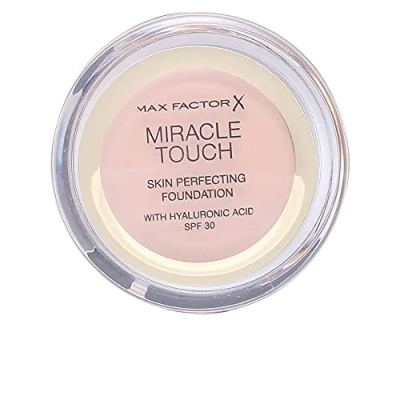 Abbildung von Max Factor Miracle Touch Foundation Natural 70 Grundierung, die von fest zu flüssig wechselt Für einen absolut ebenmäßigen Teint 1 x 12 ml