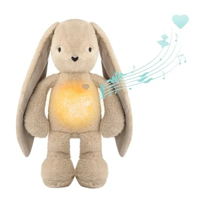 Abbildung von MyHummy Beruhigendes Kaninchen, 5 in 1, Beige, mit Nachtlicht und Melodien, USB Ladegerät