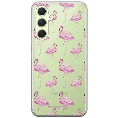 Abbildung von Babaco ERT Group Handyhülle für Samsung A54 5G Original und offiziell Lizenziertes Muster Flamingo 005 optimal an die Form des Handy angepasst, teilweise transparent