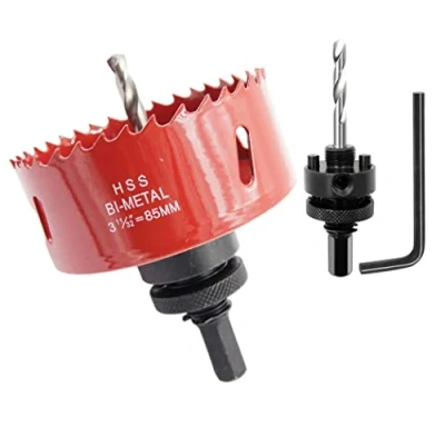 Abbildung von Lochsäge 85mm, LAIWEI Schwerlast Dorn lochbohrer, 4341 Bohrer, Lochfräser zum Bohren von Löchern in Holz, Aluminium, PVC und anderen Materialien, Bohrwerkzeuge
