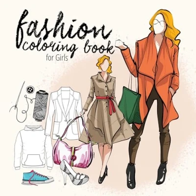 Abbildung von Mode Malbuch für Mädchen: Mädchen ab 10 Jahre Jugendliche, Teenager &amp; Models Geschenkidee kreative ... model sketches 8,5x8,5&quot; 70 P