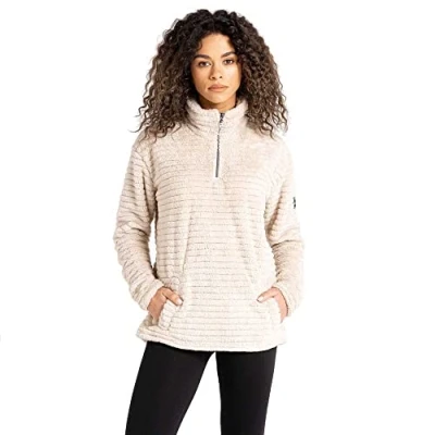 Abbildung von Dare 2b Lush Womens Borg Fleece Stehkragen &amp; 1/4 Reißverschluss 2 Reißverschlusstaschen für Trekking , Wander und Walking Fleecejacke