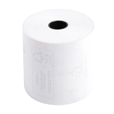 Abbildung von Exacompta 40347E 10er Pack Thermopapierrollen 1 lagig Breite: 57mm, Länge: 24m, Durchmesser Kern: 12mm 55g/m² rückseitig bedruckt für Kartenzahlung (EC Cash Geräte)