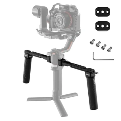 Abbildung von SIRUI Dual Handgrip für DJI RS 4/ 4Pro/RS 3/RS 3 Pro/RS 2/RSC 2/Ronin S/Ronin SC, Gimbal Griff Ronin Serie mit NATO Rails, Cold Shoe, 1/10.2cm &amp; 3/20.3cm Gewinde, AM DSH