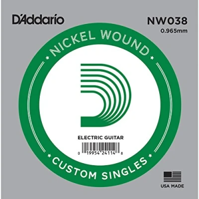 Abbildung von D&#039;Addario NW038 Nickel Einzelsaite für Gitarren 0,097 cm (0,038 Zoll)