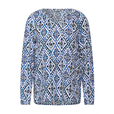 Abbildung von Cecil Bedruckte Bluse, Damen, Größe: Large, Weiß