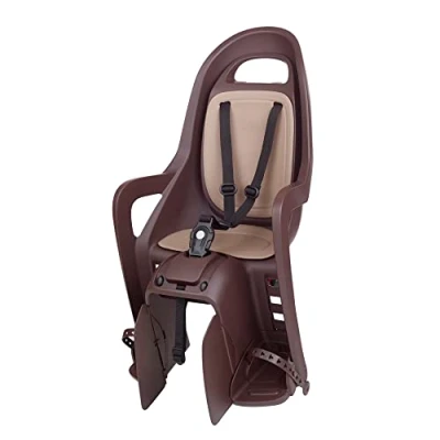 Abbildung von POLISPORT 8406100016 Groovy CFS ökologischer Rücksitz für Fahrräder mit 26&#039;&#039; bis 29&#039;&#039; Rädern geeignet Kinder Gewicht 9 22 kg Verankerung auf dem Gepäckträger Color Dunkelbraun/Braun