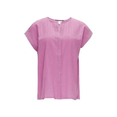 Abbildung von QS Oversize Bluse mit Strukturmuster Lavendel 36